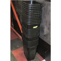 25 BLACK GARBAGE BINS