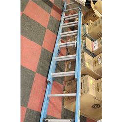 WERNER ALUMINUM AND FIBREGLASS EXTENSION LADDER
