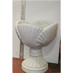 PAINTED WHITE CONCRETE PLANTER