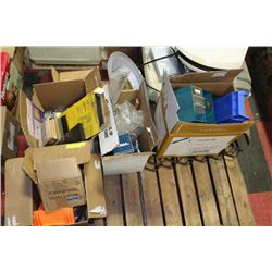 4 BOXES OF MISC TOOLS & HARDWARE
