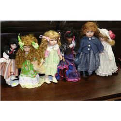 6 PC PORCELAIN DOLL COLLECTION