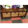 Image 1 : HALL BENCH WITH 3 PULL-OUT BASKETS