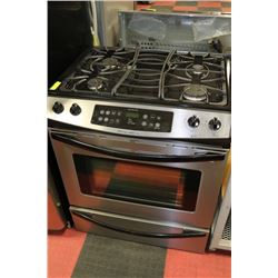 BLACK & STAINLESS FRIGIDAIRE FULL GAS CONVECTION