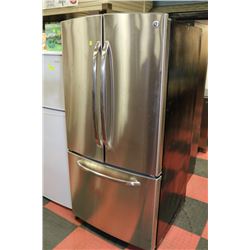 GE ST STEEL FRENCH DOOR FRIDGE WITH INTEGRATED ICE
