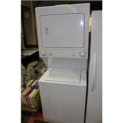WHITE STACKING HEAVY DUTY WASHER/ DRYER