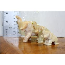 SET OF 3 MEXICAN STONE ELEPHANTS
