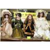 Image 1 : SET OF 4 ESTATE PORCELAIN COLLECTOR DOLLS