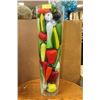 Image 1 : LARGE GLASS VASE W/ GLASS VEGETABLES