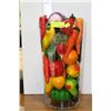Image 1 : LARGE GLASS VASE W/ GLASS VEGGIES AND FRUITS