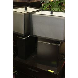 PAIR OF SHOWHOME BLACK LAMPS