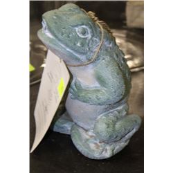 STONE FROG SPITTING STATUE