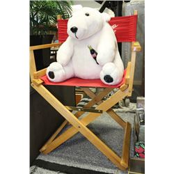 COCA-COLA DIRECTORS CHAIR & COCA-COLA STUFFED BEAR