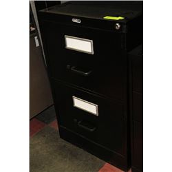 BLACK MEDIUM SIZE 2-DRAWER FILE CABINET