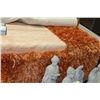 Image 1 : 69" X 97" ORANGE SHAG FRAMED AREA RUG