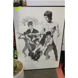 FRAMED 1982 BRUCE LEE POSTER