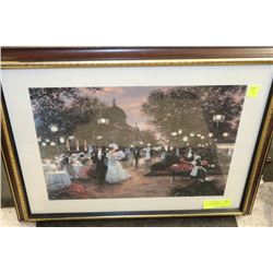 SMALL FRAMED FRENCH GARDEN PICTURE