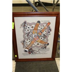 FRAMED & SIGNED PRINT "THE CORROBOREE"