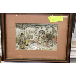 VINTAGE ANTON PIECK 30 FRAMED SHADOWBOX