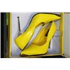 Image 1 : PAIR OF YELLOW "PLEASER" STEEL HIGH HEELED SHOES