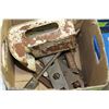 Image 1 : BOX WITH VINTAGE WRENCHES & VINTAGE MATCH HOLDER