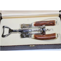 VINTAGE BONE HANDLE STYLE CORKSCREW & CASE