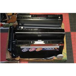 FLAT OF 5 DVD PLAYERS, REMOTES, CABLE BOXES &MODEM