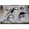 Image 1 : FLAT OF PIERROT HANGING MASKS