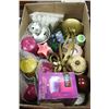 Image 1 : BOX W/ NEW CANDLES, CANDLE HOLDERS,