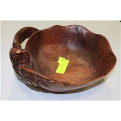 MONKEY POD WOOD HAWAIIAN SEA TURTLE BOWL