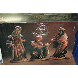 HAND PAINTED PORCELAIN CHRISTMAS FIGURES ON CHOICE