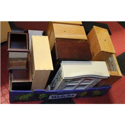 LARGE FLAT OF ESTATE JEWELLERY BOXES