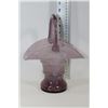 Image 1 : PURPLE ART GLASS BASKET