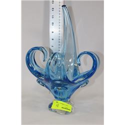 BLUE ART GLASS DISH