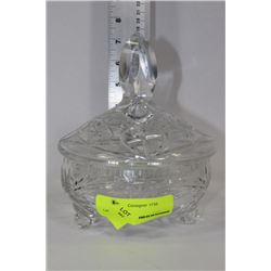 CRYSTAL LIDDED DISH