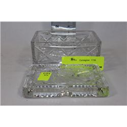 PINWHEEL CRYSTAL BUTTER DISH