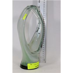 WHITE AND GREEN ART GLASS