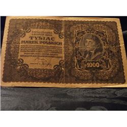 1919 POLISH 1000 MAREK BANKNOTE (L118-3)