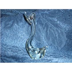 GLASS COLLECTIBLE SWAN ORNAMENT (L118-11)