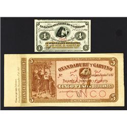 Oxandaburu y Garvino Banknote Trio.