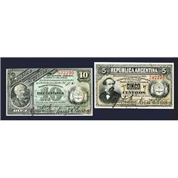 Republica Argentina Banknote Pair.