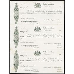 Bank of Australasia Proof Exchanges.