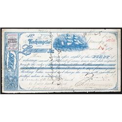 Winnipeg, Canada 1875 1st of Exchange.