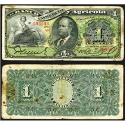 Banco Comercial y Agricola, 1903-22 Issue Banknote