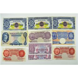 Bank of England, 10 pieces.