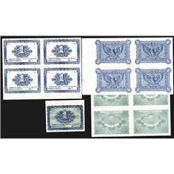 Kingdom of Greece (Resumed) - 1944 Issue Uncut blocks of 4