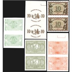 Kingdom of Greece (Resumed) - 1944 Issue Uncut Pairs.