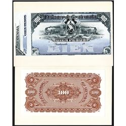 Banco De Guatemala Banknote ca.1900 Proof Banknote.