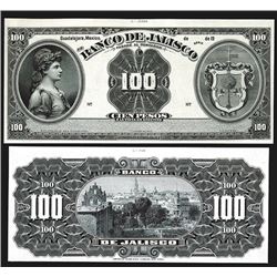 Banco De Jalisco Proof Banknote Pair