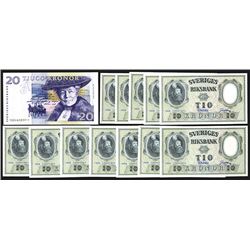 Sveriges Riksbank, 13 pieces.