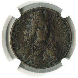 Great Britain. Death of Sir Isaac Newton. 1727. 32.6mm Copper.